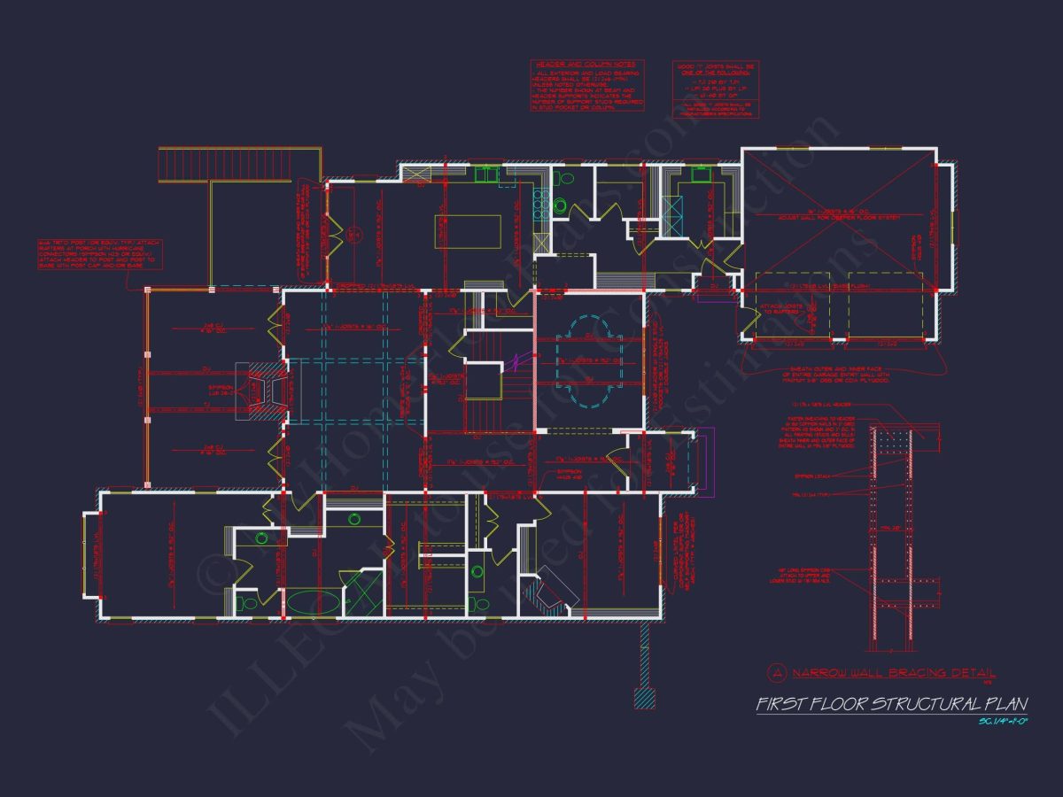 French Country house Plan with Blueprint for Modern Living