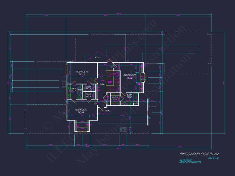 French Country house Plan with Blueprint for Modern Living