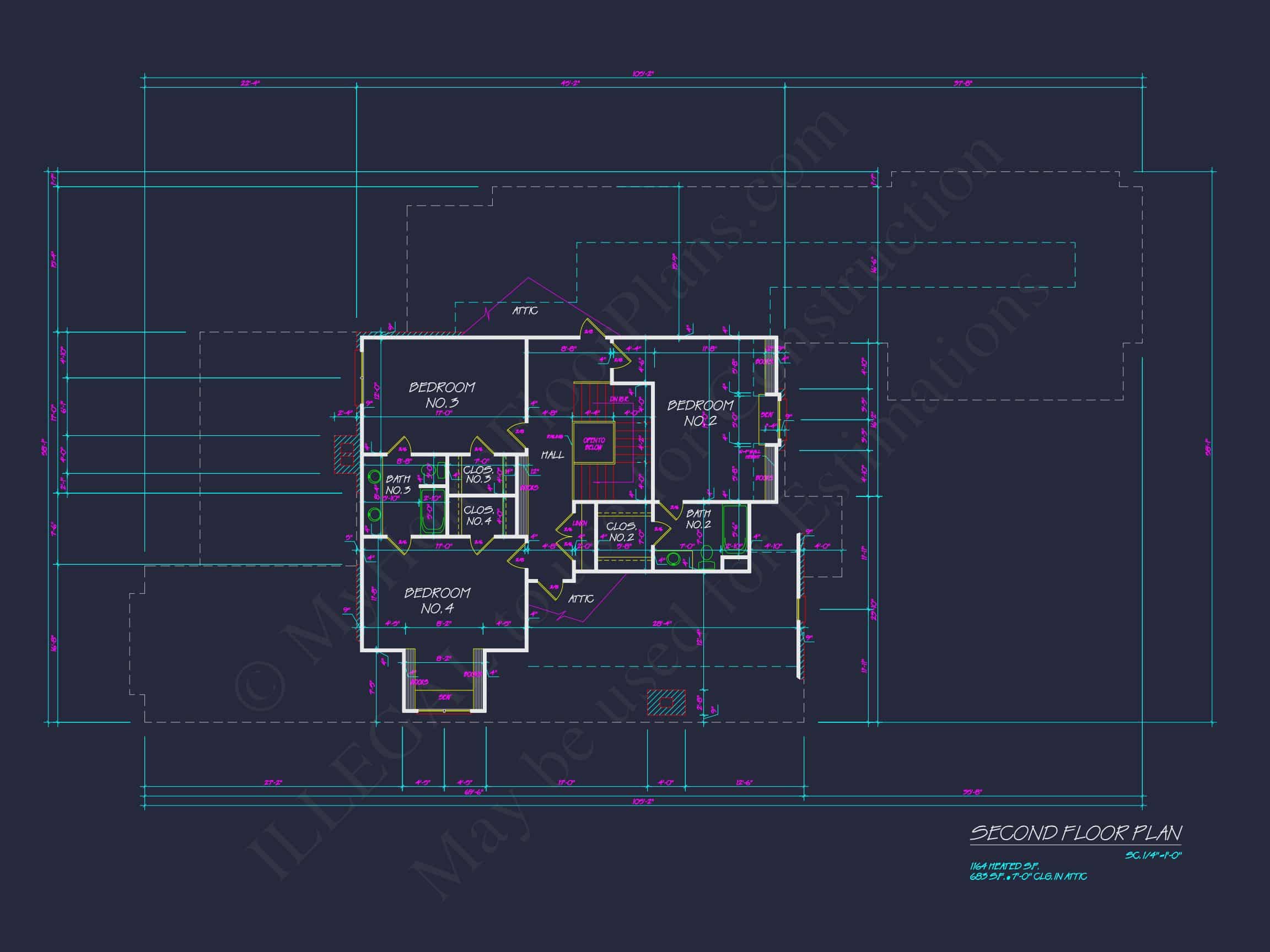 French Country house Plan with Blueprint for Modern Living