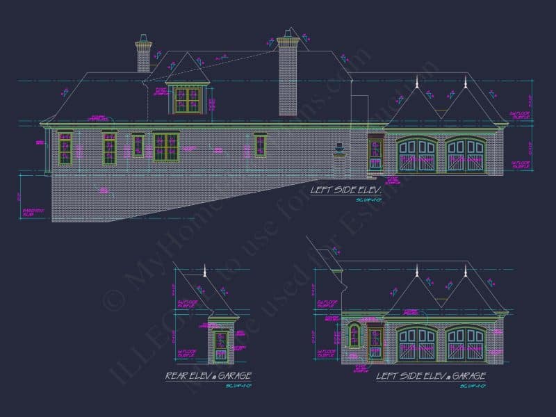 French Country house Plan with Blueprint for Modern Living