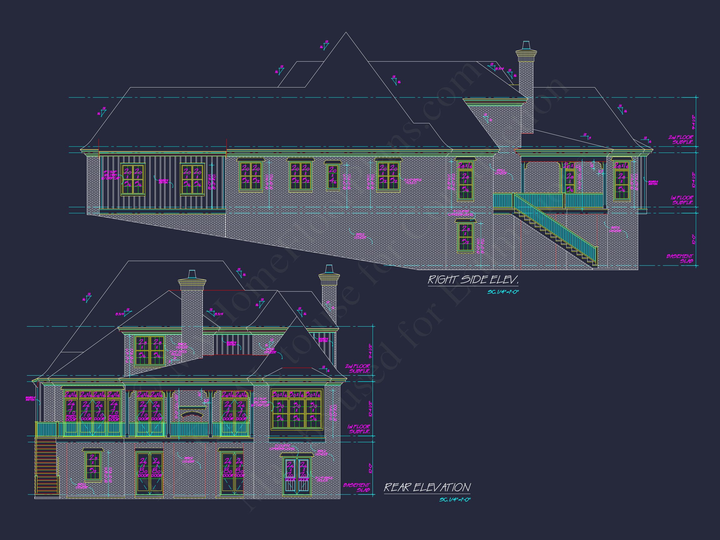 French Country house Plan with Blueprint for Modern Living