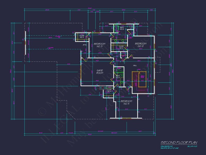 French Country house Plan with Spacious Floor Design & CAD