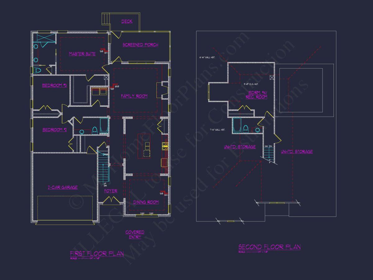 French Provincial house Plan - 1.5 Story CAD Blueprint Designs