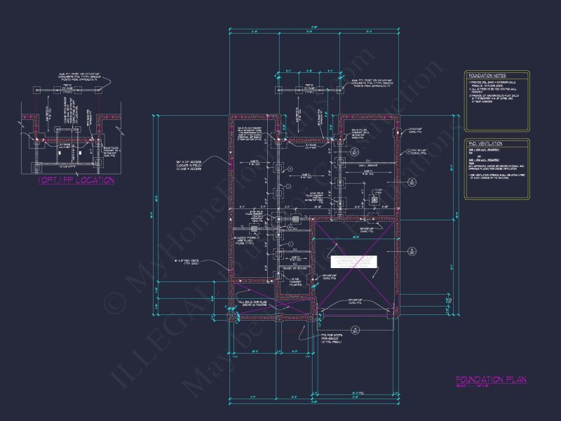 Functional 5-Bedroom CAD house Plan With Bonus Features