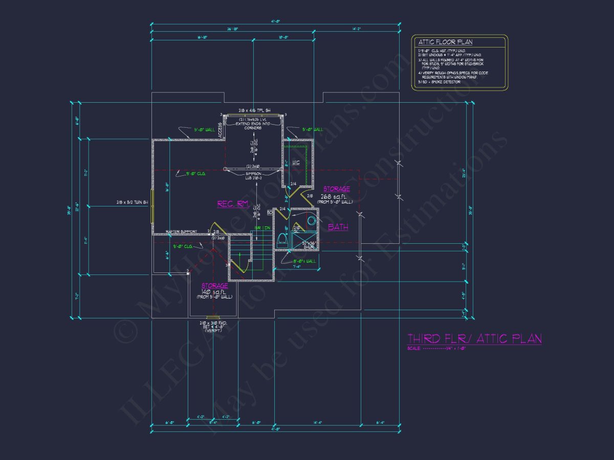 Functional 5-Bedroom CAD house Plan With Bonus Features