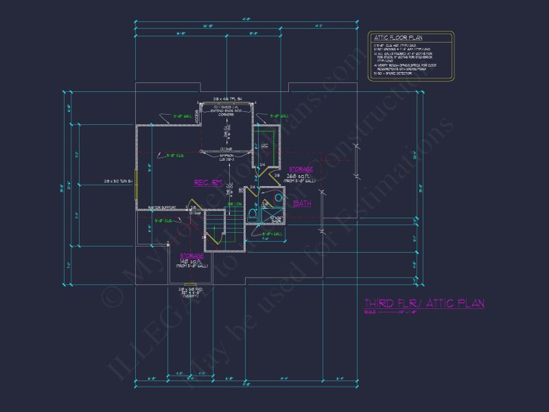 Functional 5-Bedroom CAD house Plan With Bonus Features