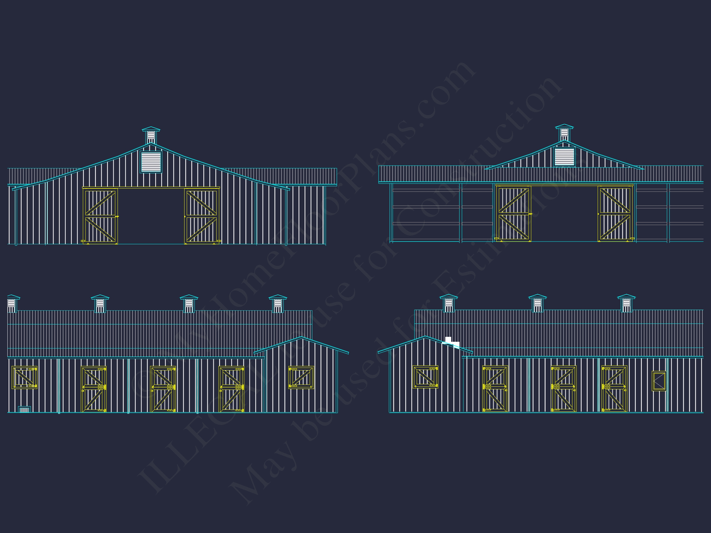 Functional Horse Stable Plan with Spacious Layout and Utility