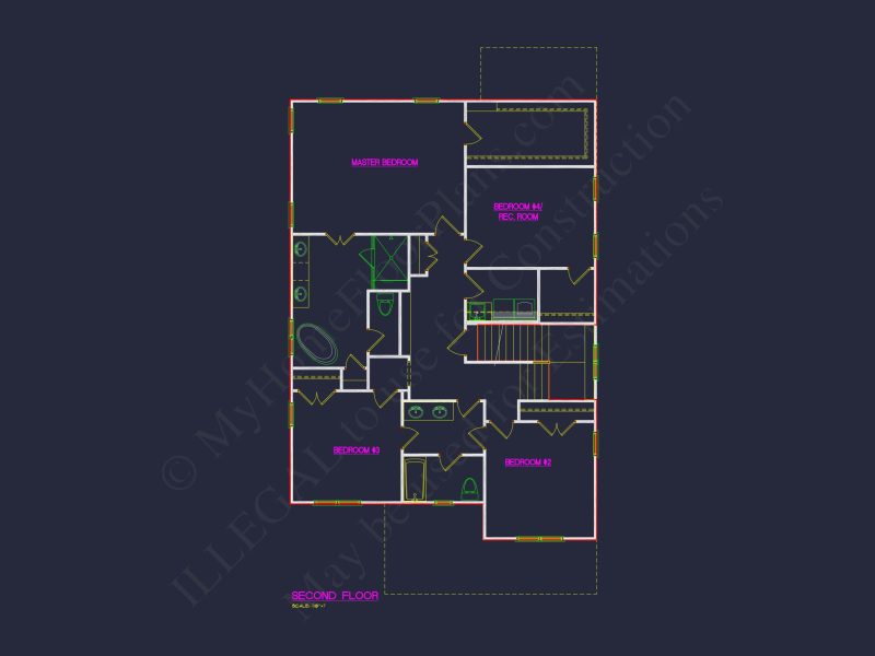 Garage Floor Plan with Blueprint for CAD Architecture Designs