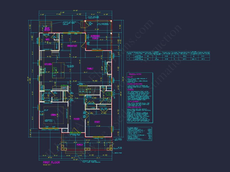 Garage Floor Plan with Blueprint for CAD Architecture Designs