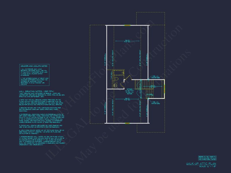 Garage Floor Plan with Blueprint for CAD Architecture Designs