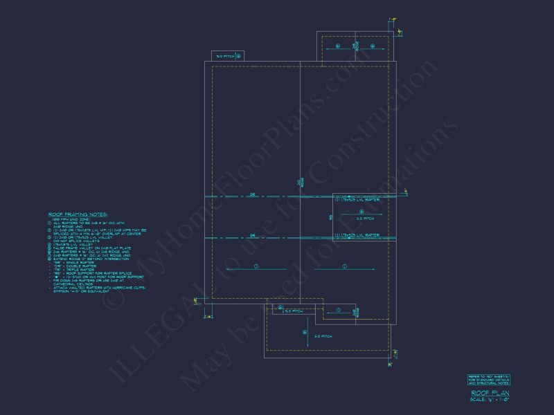 Garage Floor Plan with Blueprint for CAD Architecture Designs
