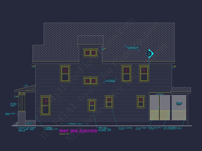 Garage Floor Plan with Blueprint for CAD Architecture Designs