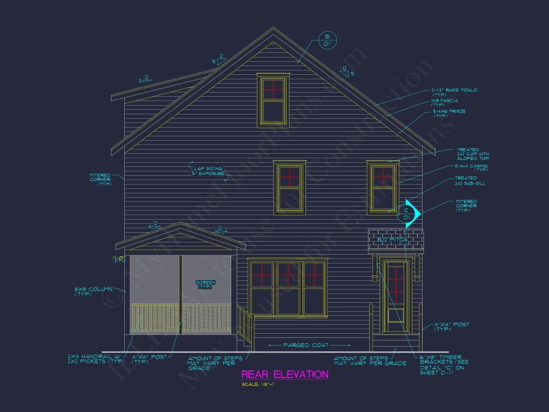 Garage Floor Plan with Blueprint for CAD Architecture Designs
