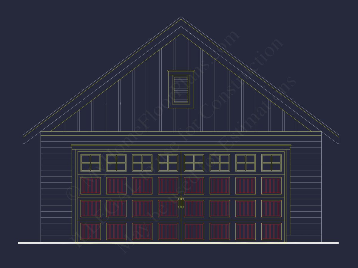 Garage Floor Plan with Blueprint for CAD Architecture Designs