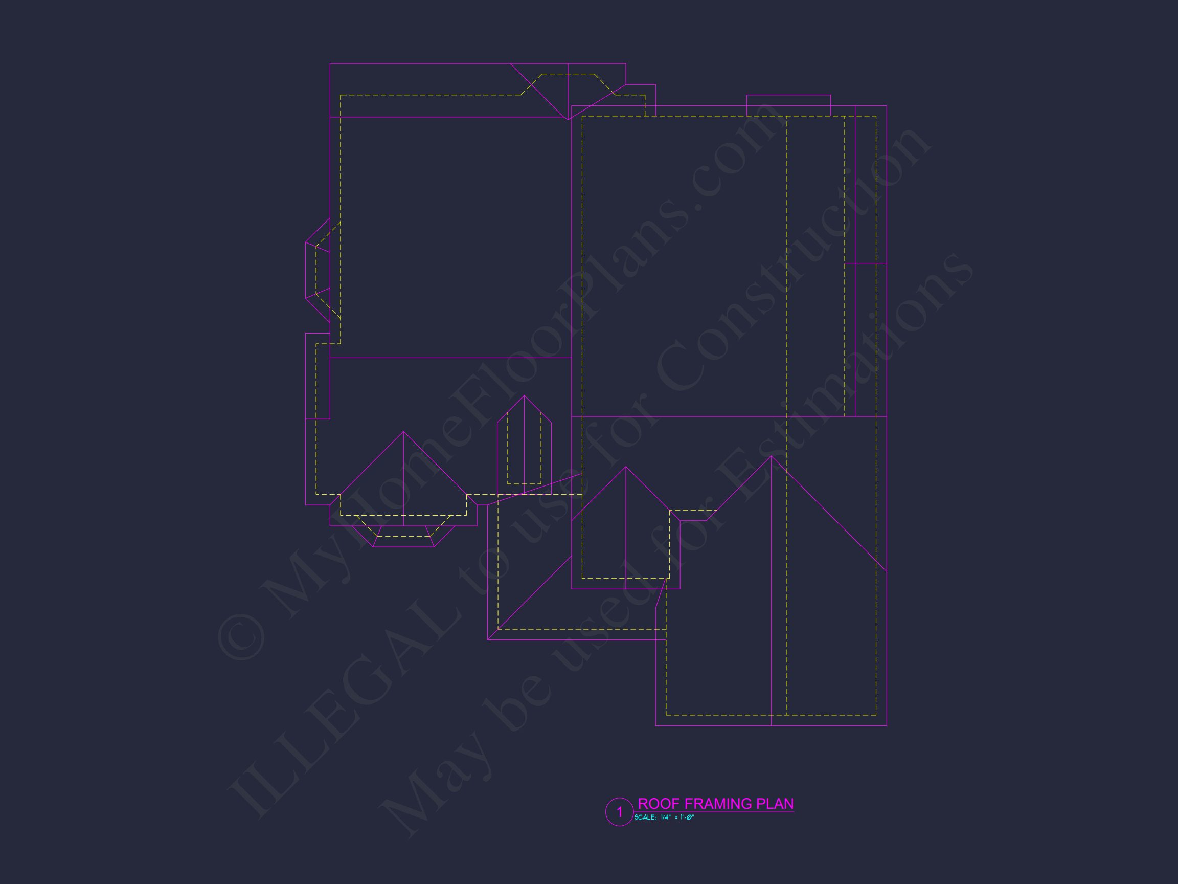 Garage & Living Space Home Plan: CAD Blueprint Designs
