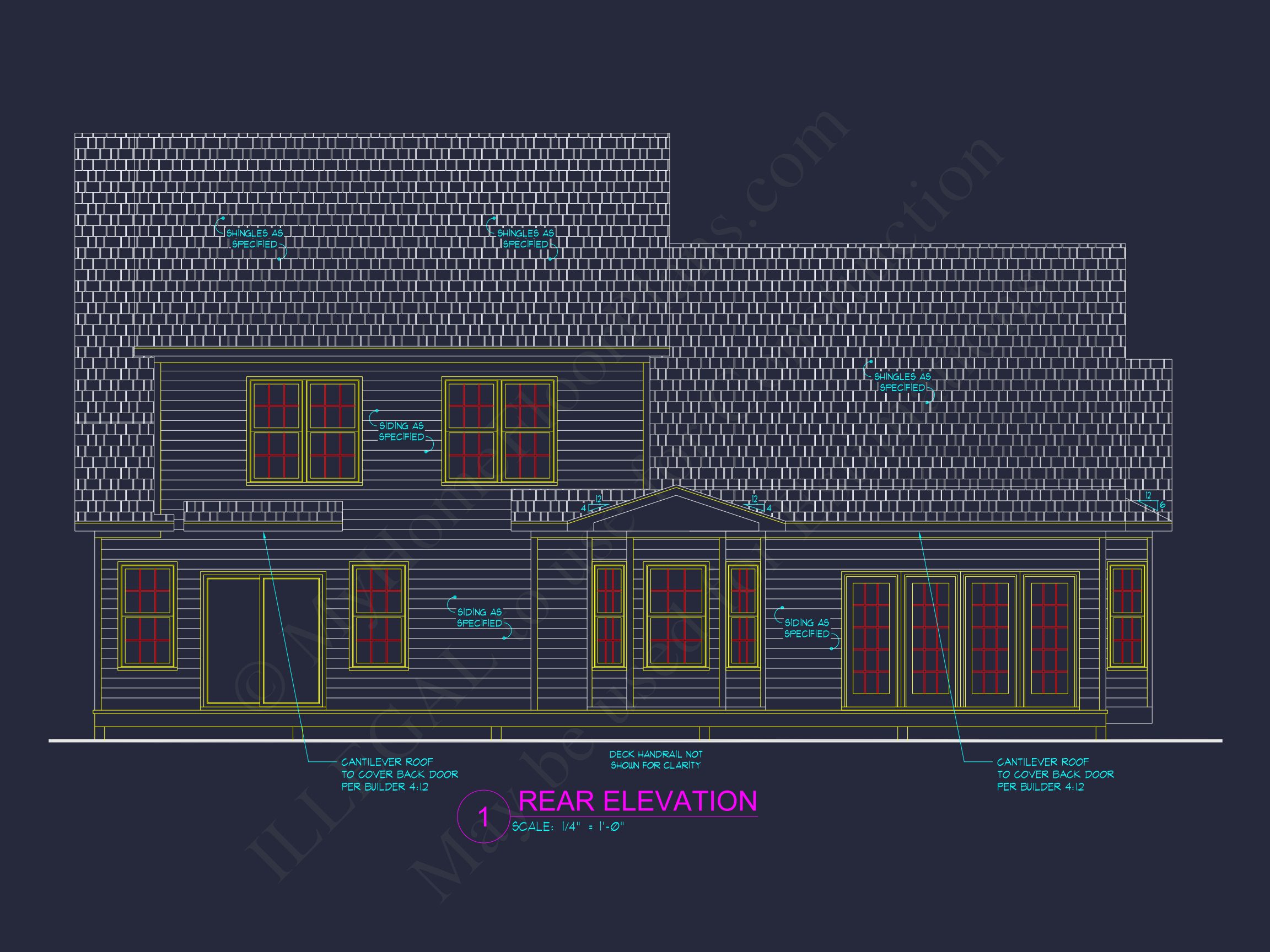Garage & Living Space Home Plan: CAD Blueprint Designs