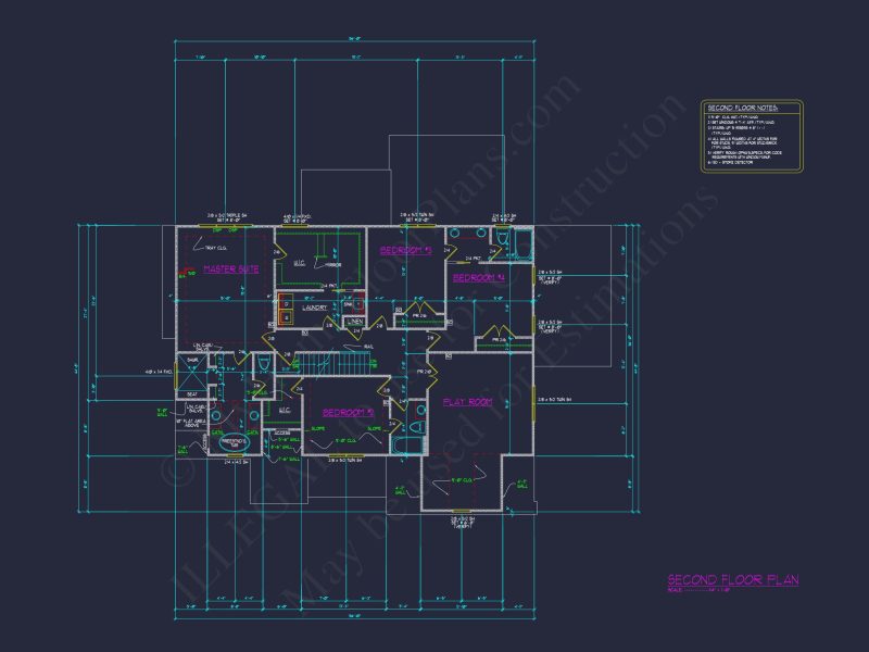 Graceful 2-Story house Plan with Architectural CAD Blueprint Designs
