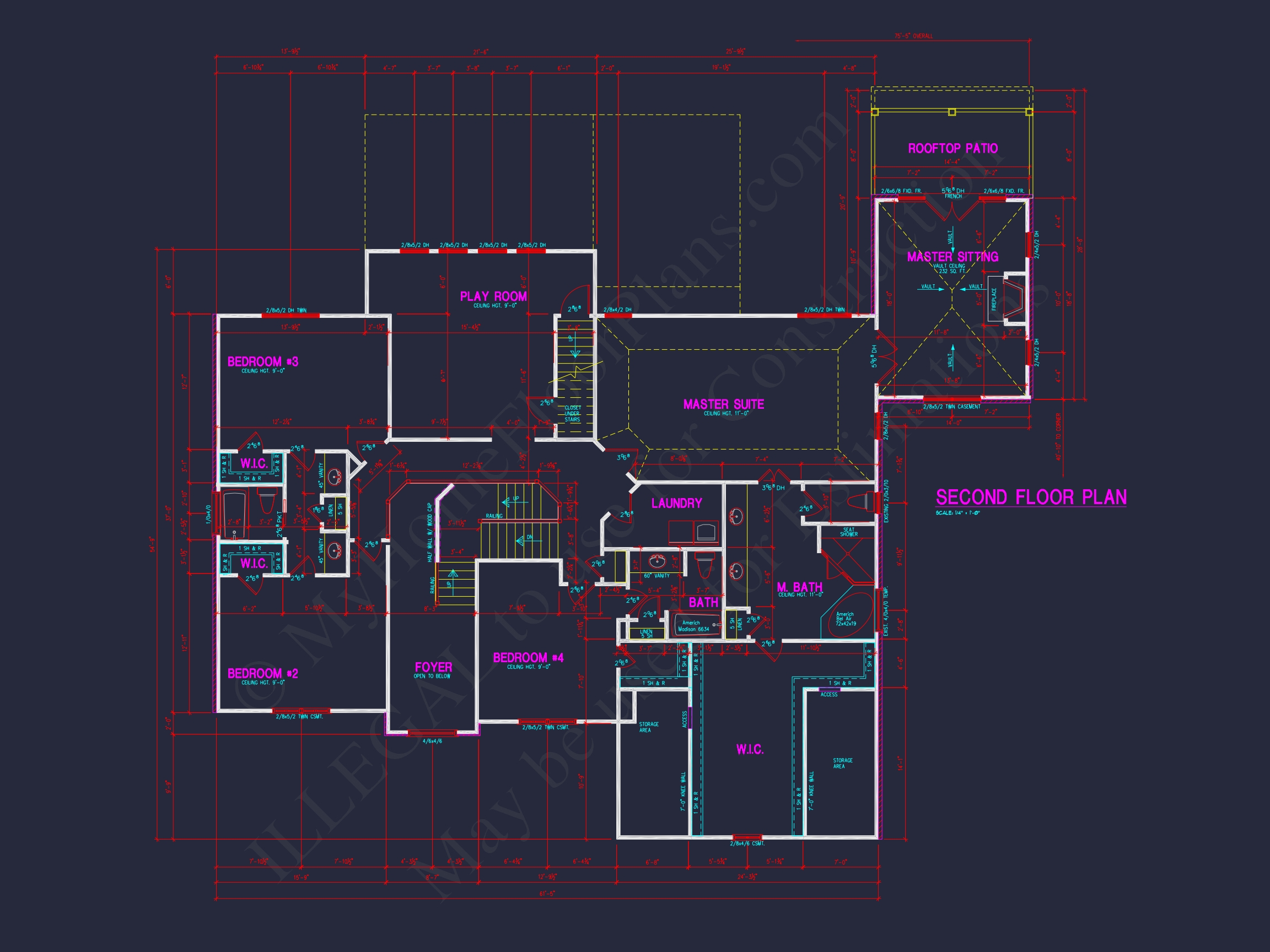 Home Architecture Blueprint: CAD Floor Plan Designs