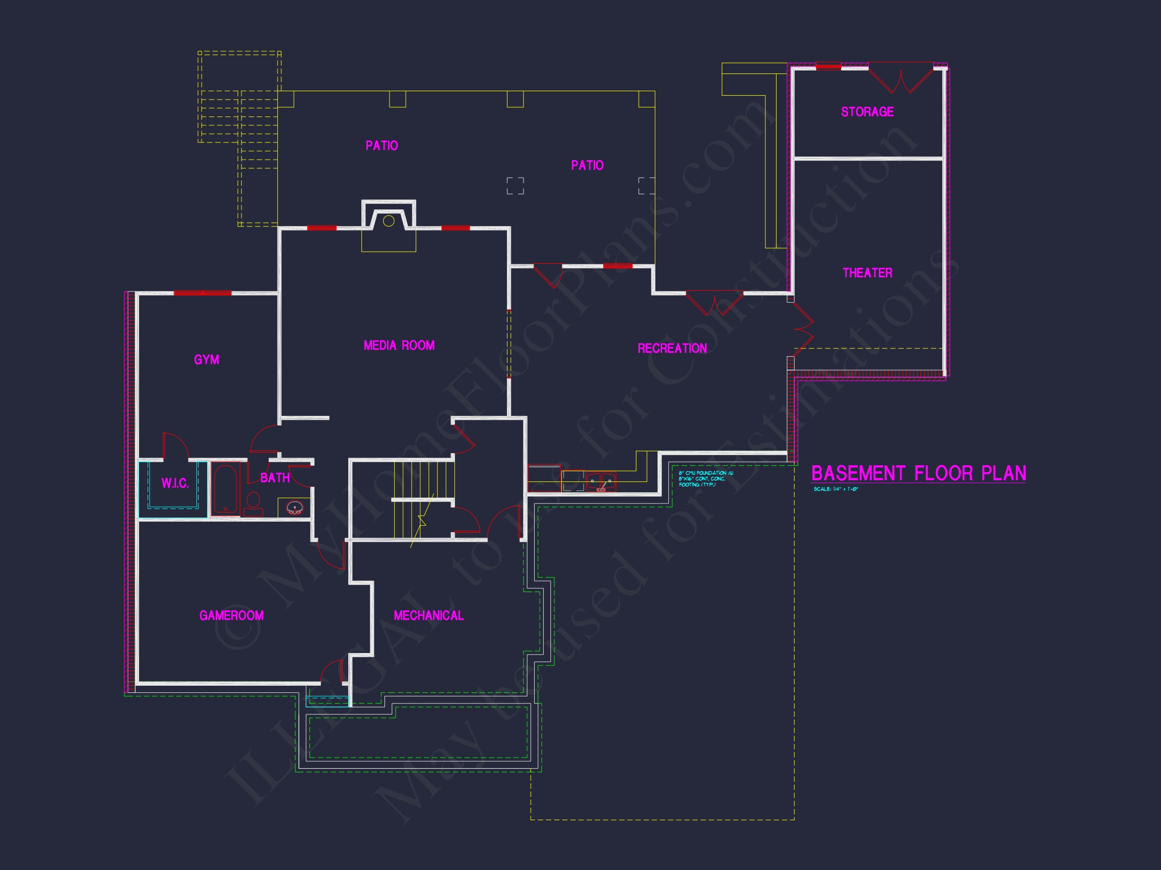 Home Architecture Blueprint: CAD Floor Plan Designs