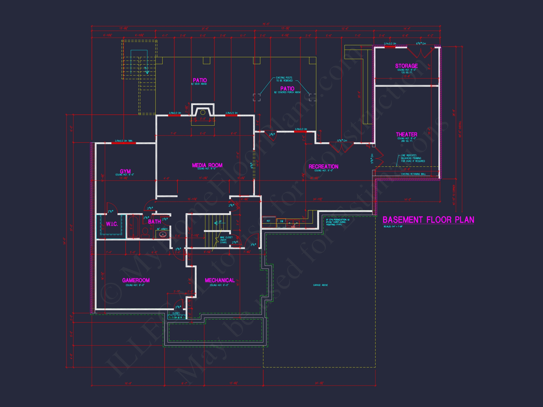 Home Architecture Blueprint: CAD Floor Plan Designs