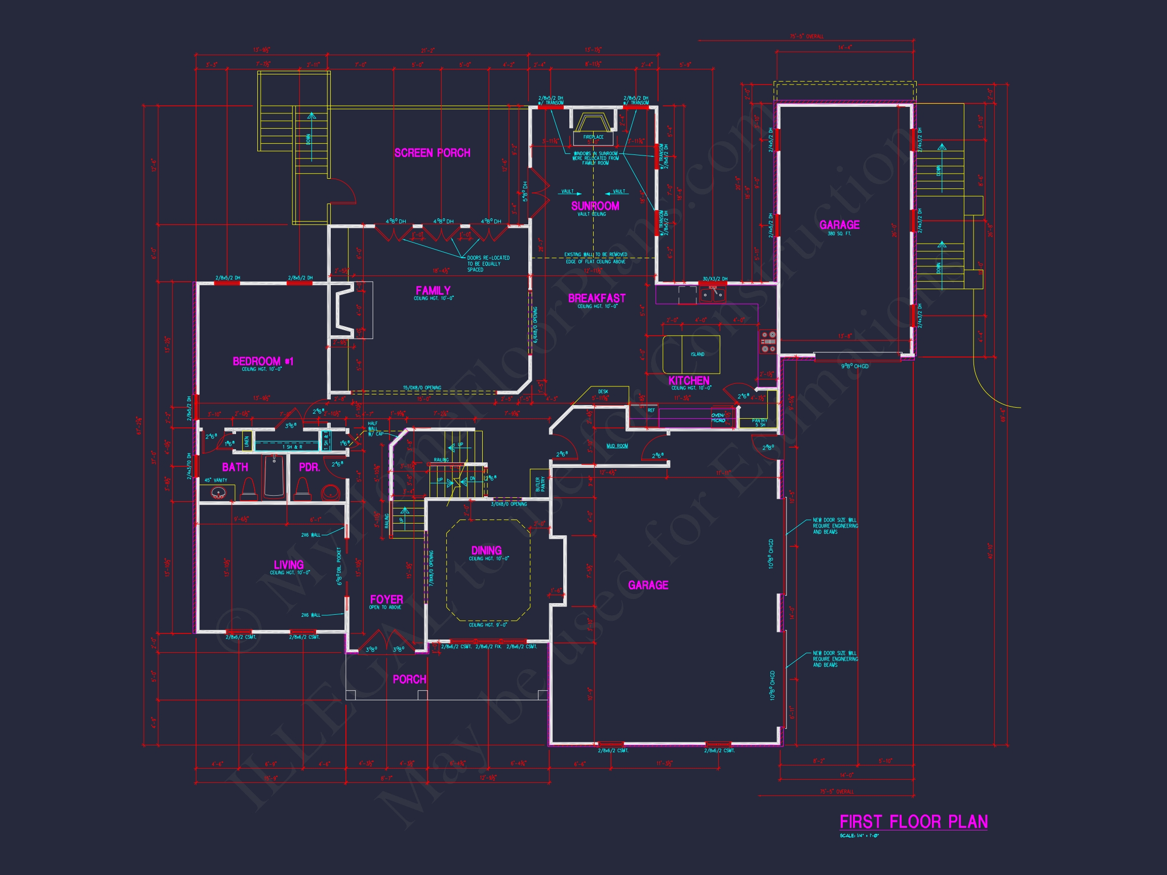 Home Architecture Blueprint: CAD Floor Plan Designs