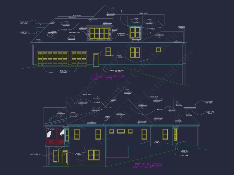 house Blueprint CAD Floor Plan with Architectural Designs