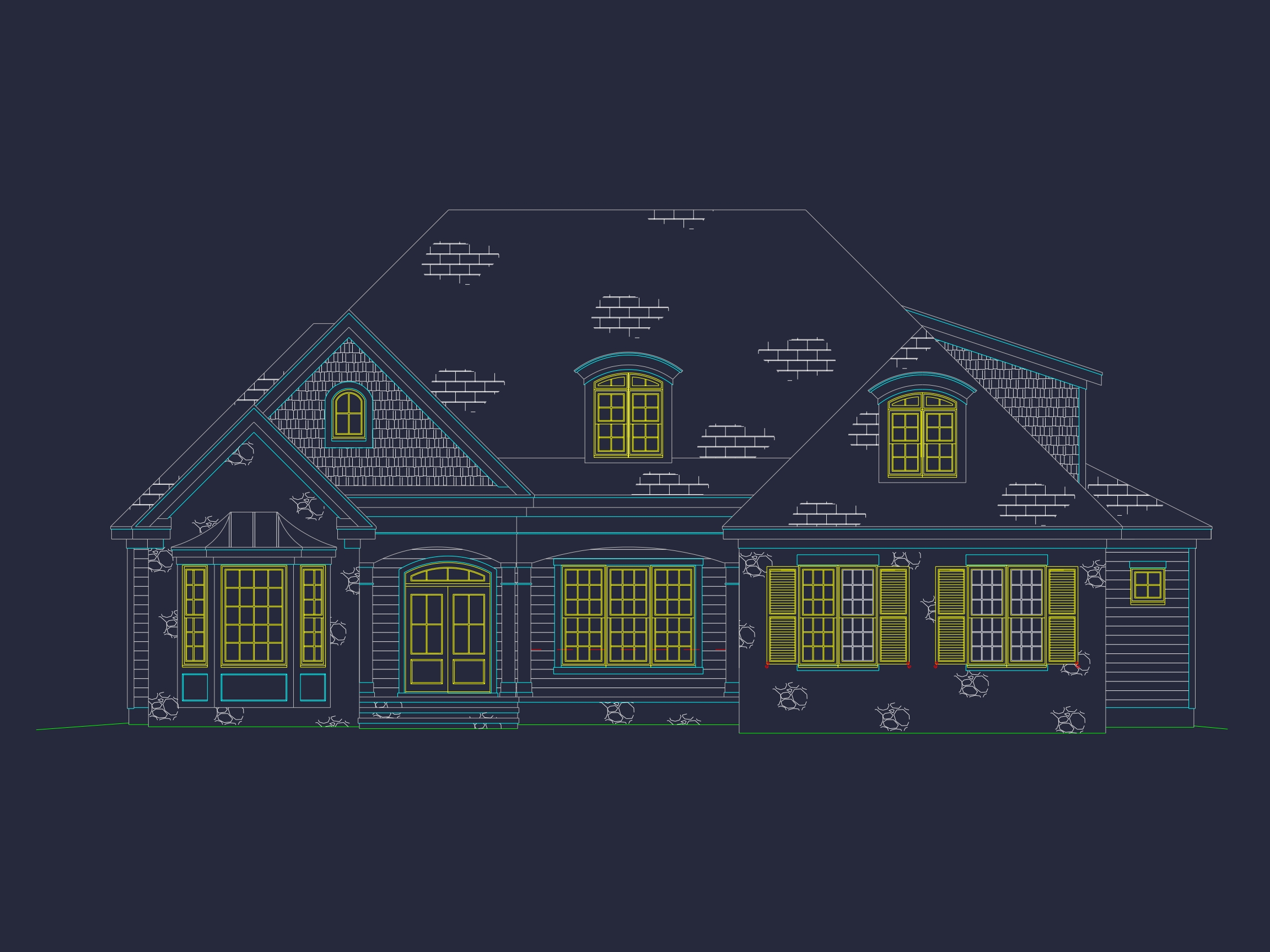 Home Blueprint CAD Floor Plan with Architectural Designs