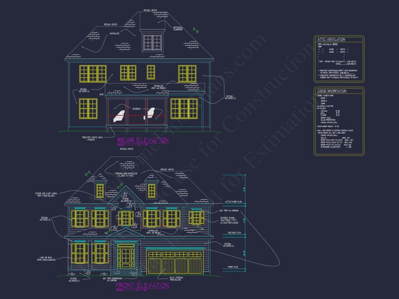 2.5-Story Floor Plan (45ft)
