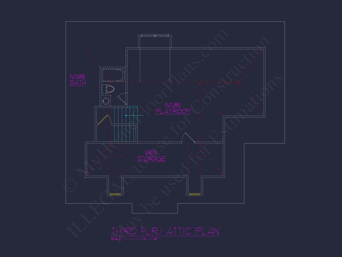 2.5-Story Floor Plan (45ft)