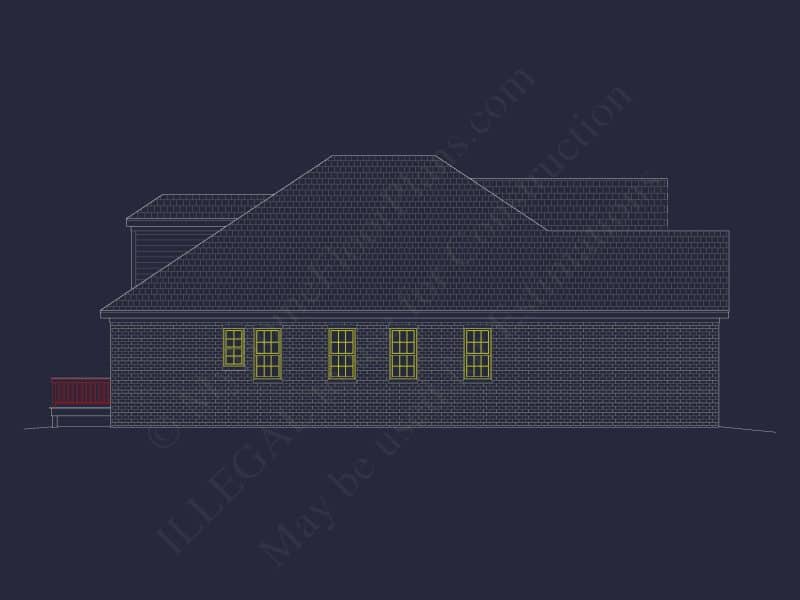 house Design Blueprint: 1.5 Story Traditional Floor Plan CAD