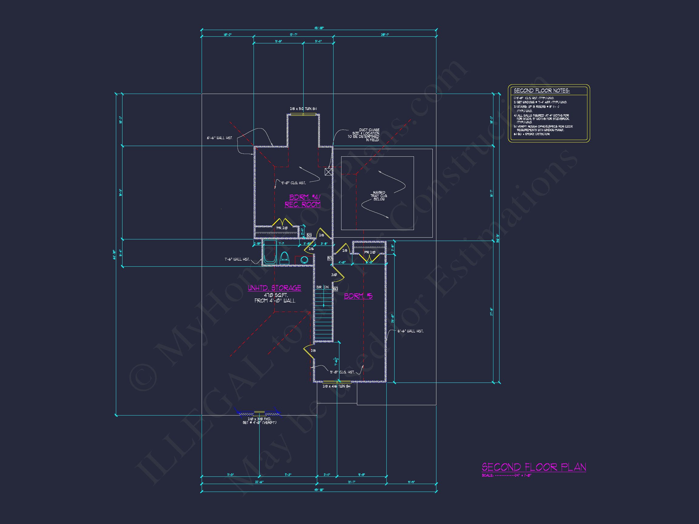 house Design Blueprint: 1.5 Story Traditional Floor Plan CAD