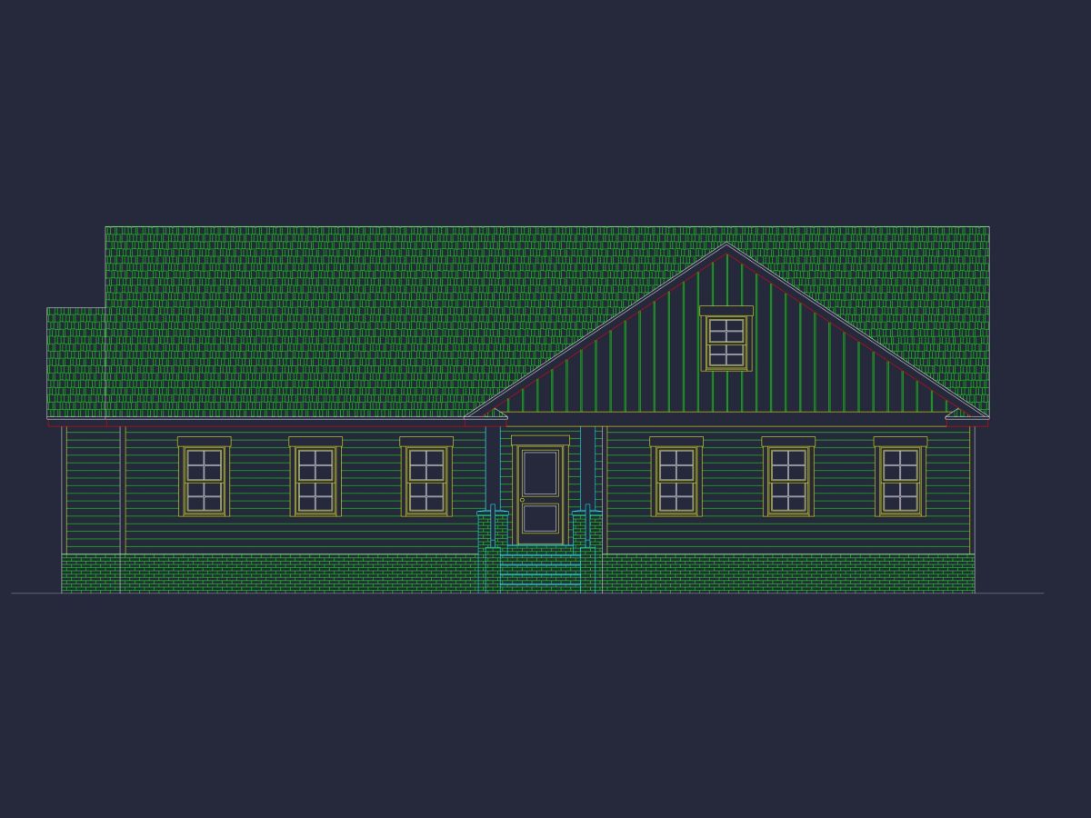 house Design Blueprint: Floor Plan and CAD Architecture