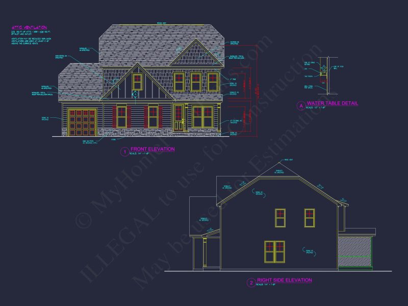 house Design Plan with 2362 Sq Ft CAD Blueprint Layout