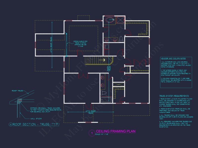 house Design Plan with 2362 Sq Ft CAD Blueprint Layout
