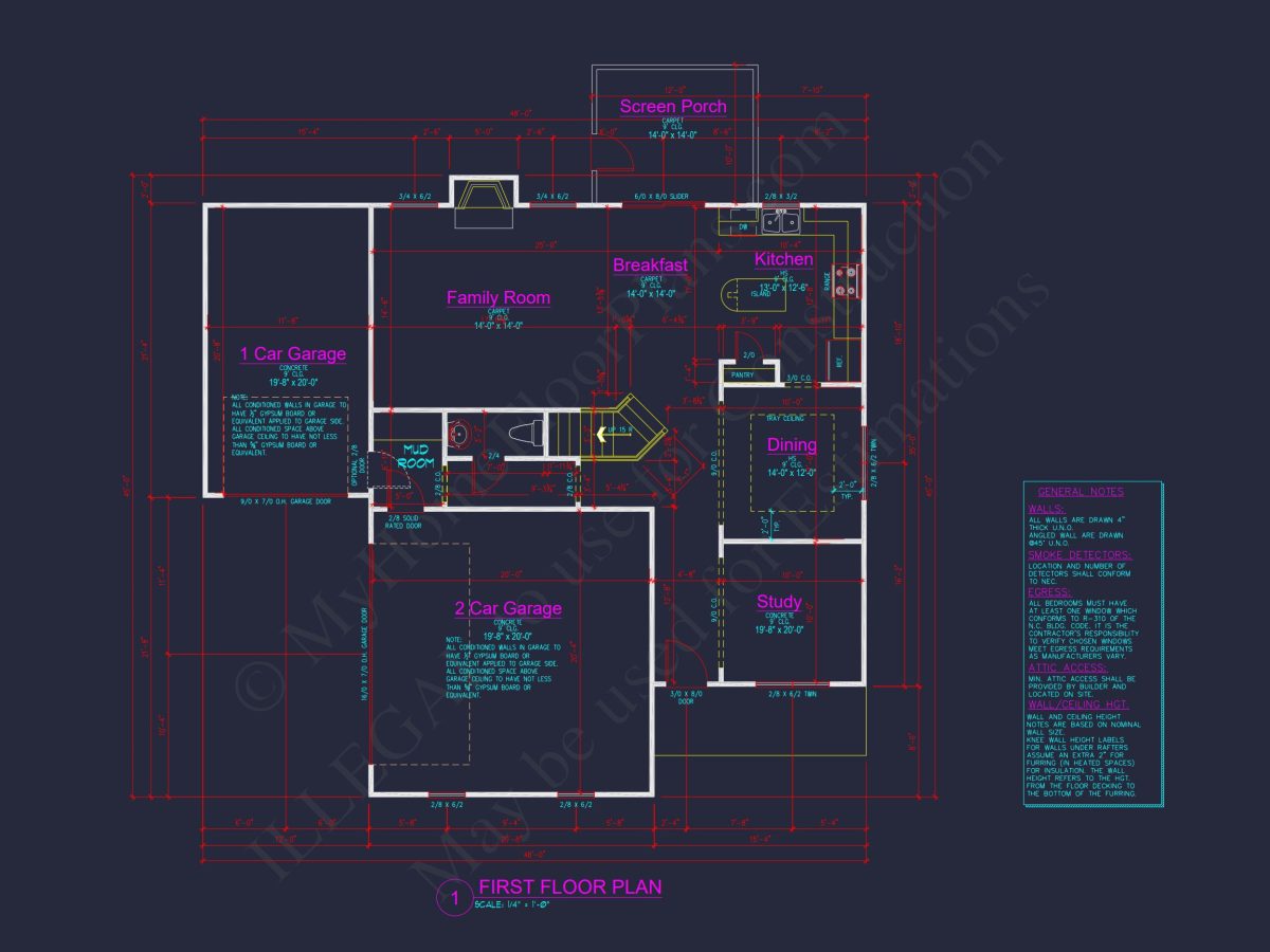 house Design Plan with 2362 Sq Ft CAD Blueprint Layout