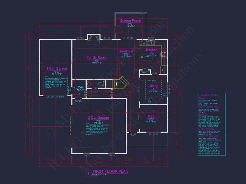 house Design Plan with 2362 Sq Ft CAD Blueprint Layout