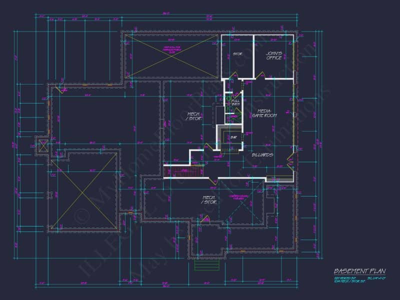 house Design and Blueprint for Unique 3-Story Colonial Revival