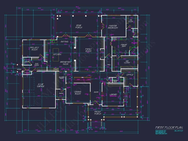 house Design and Blueprint for Unique 3-Story Colonial Revival