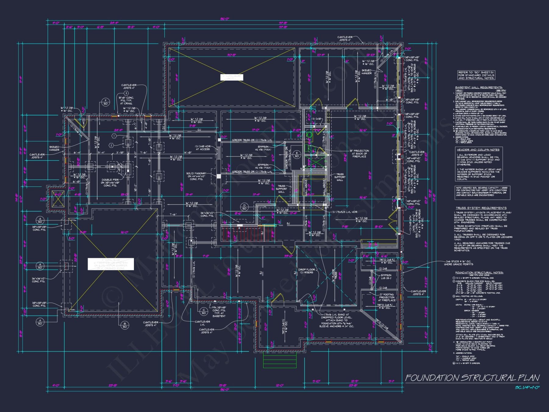 house Design and Blueprint for Unique 3-Story Colonial Revival