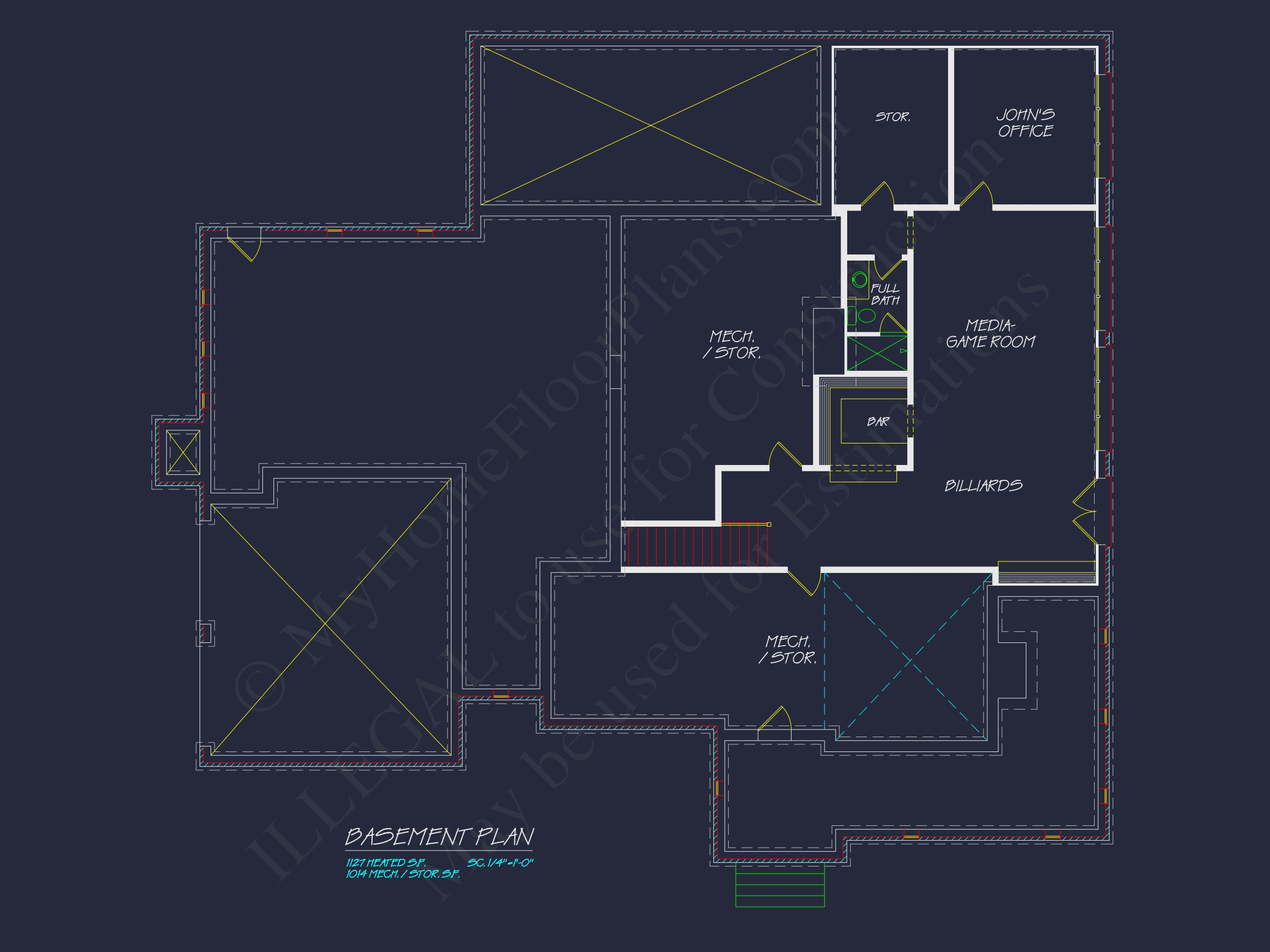 Home Design and Blueprint for Unique 3-Story Colonial Revival