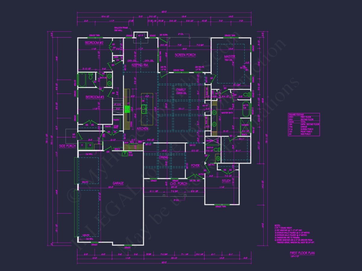 house Floor Plan: Architectural Blueprint with CAD Designs
