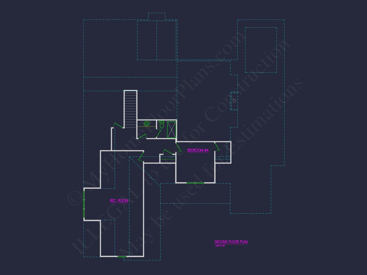 house Floor Plan: Architectural Blueprint with CAD Designs