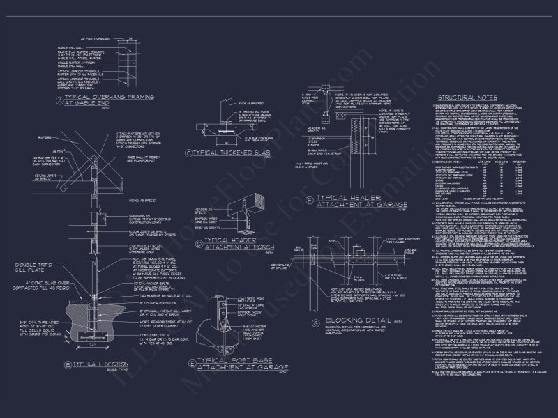 house Floor Plan Blueprint: 2-Story CAD Designs & Features
