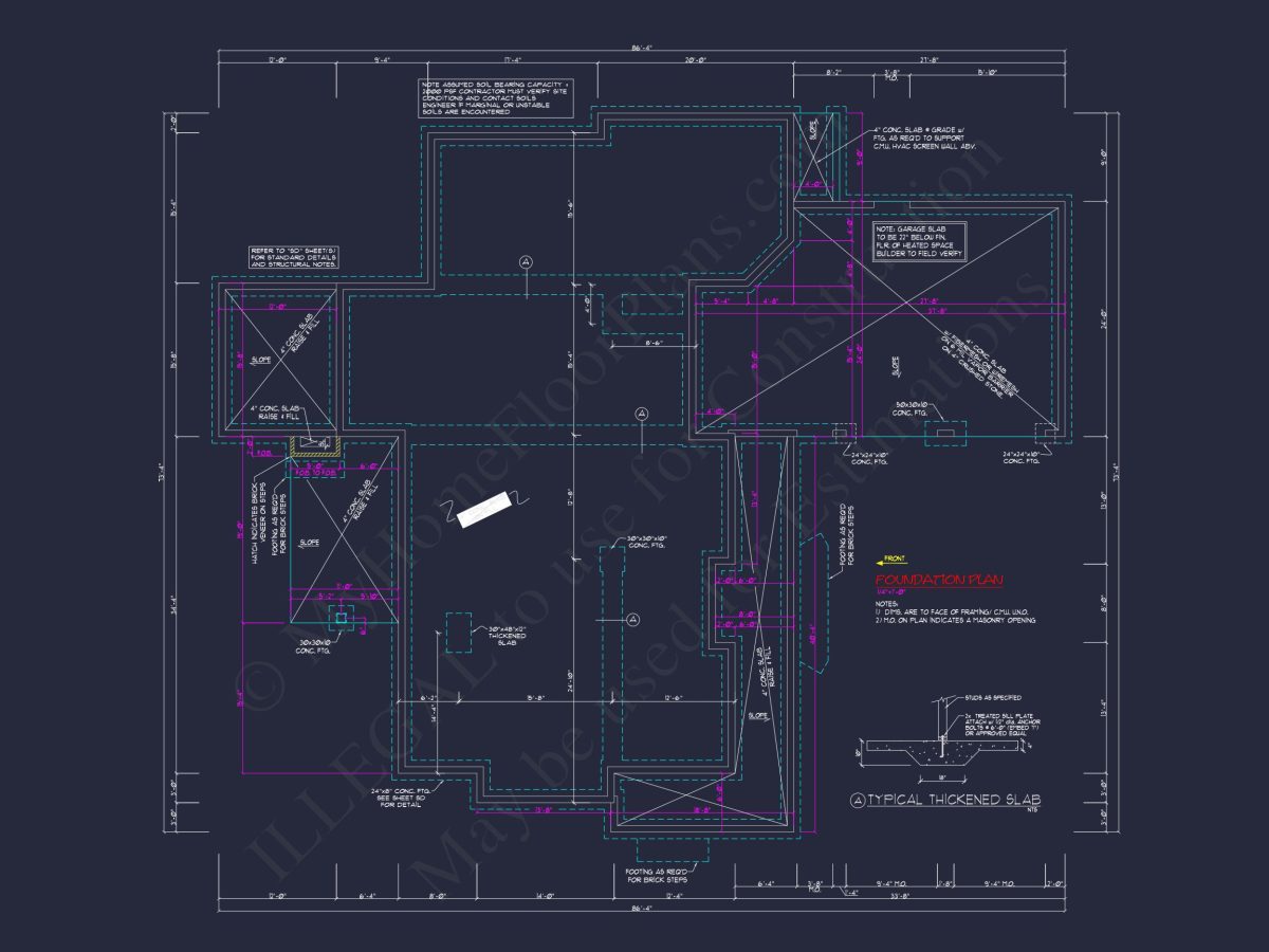 house Floor Plan Blueprint: 2-Story CAD Designs & Features