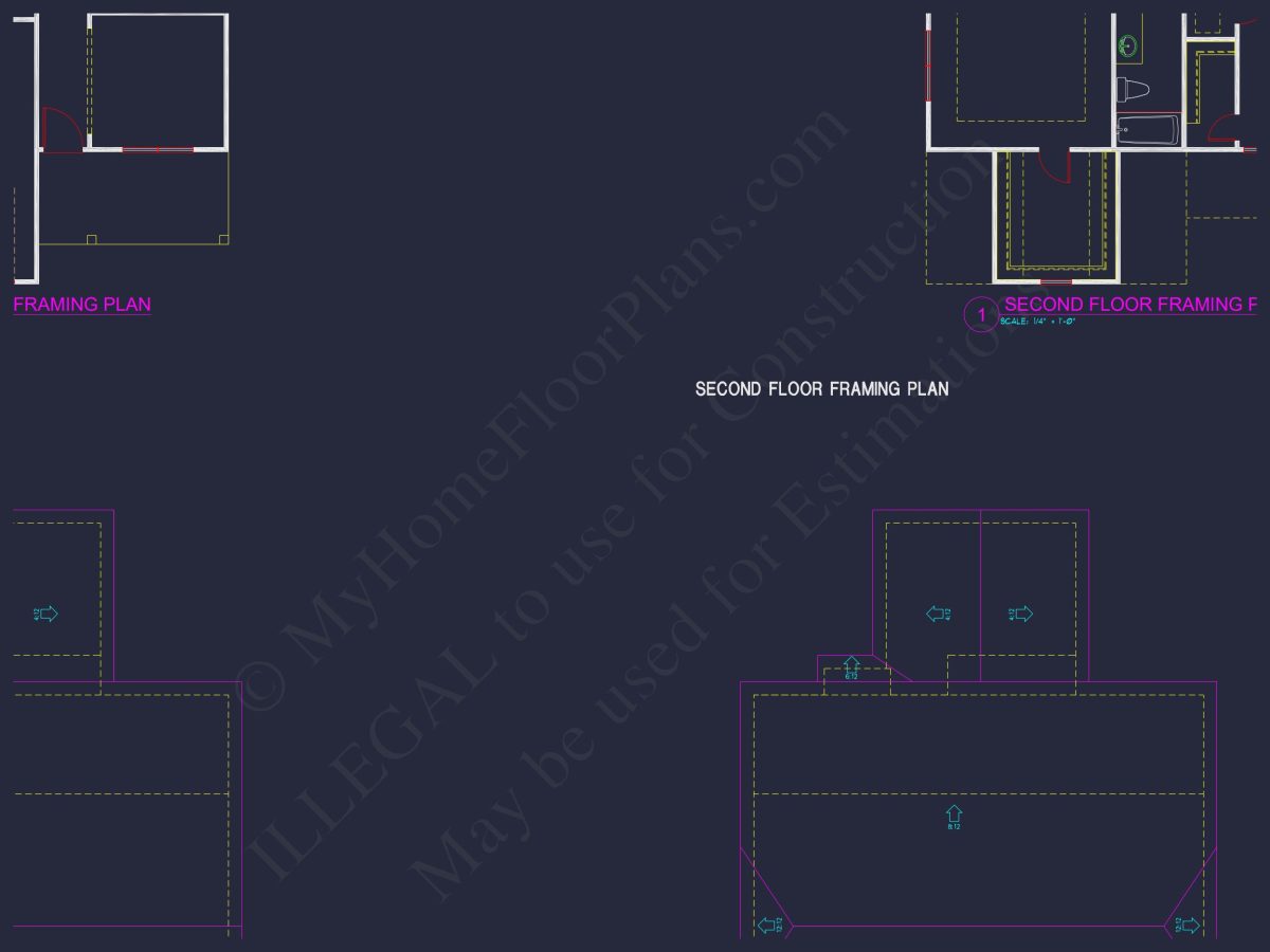 house Floor Plan Blueprint with 4 Bedrooms