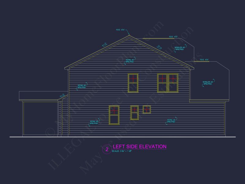 house Floor Plan Blueprint with 4 Bedrooms