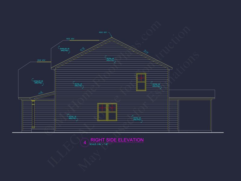 house Floor Plan Blueprint with 4 Bedrooms