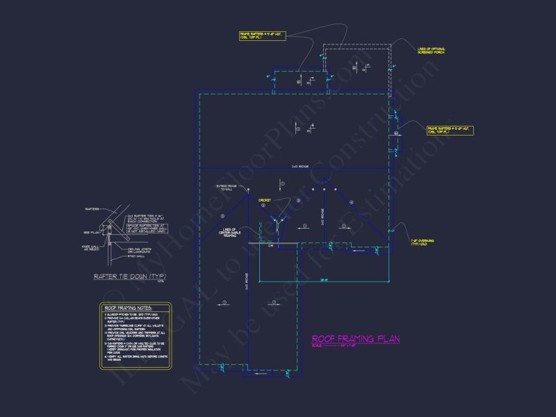 house Floor Plan Blueprint with CAD Designs for 4-Bedroom Build