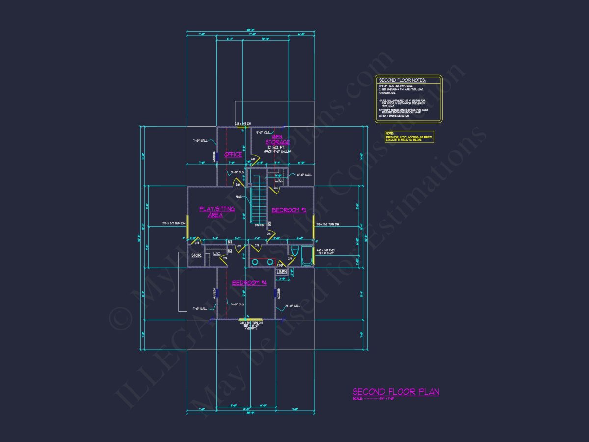house Floor Plan Design: 2-Story Craftsman Blueprint with CAD