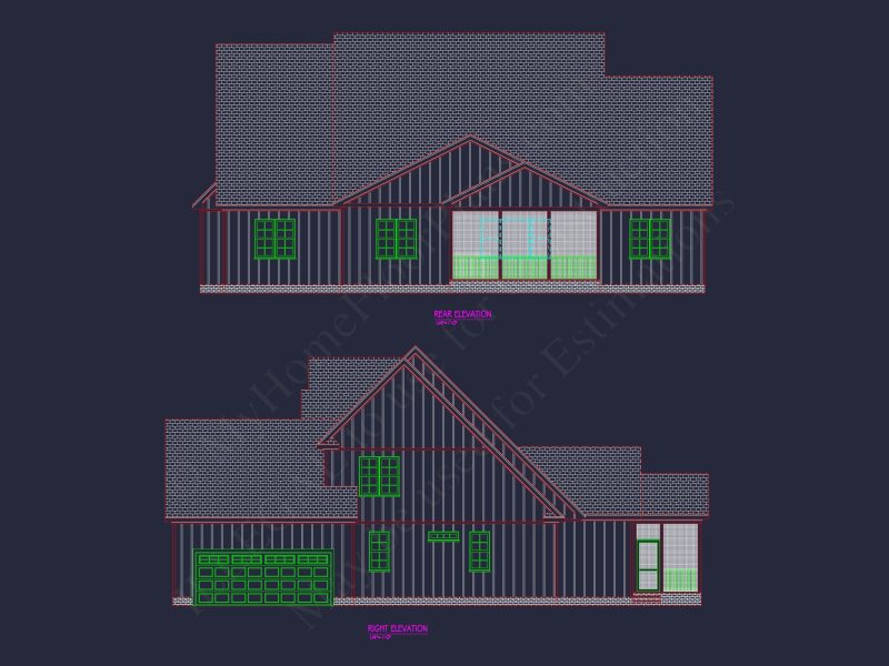 house Floor Plan Design with Blueprint & CAD Architecture